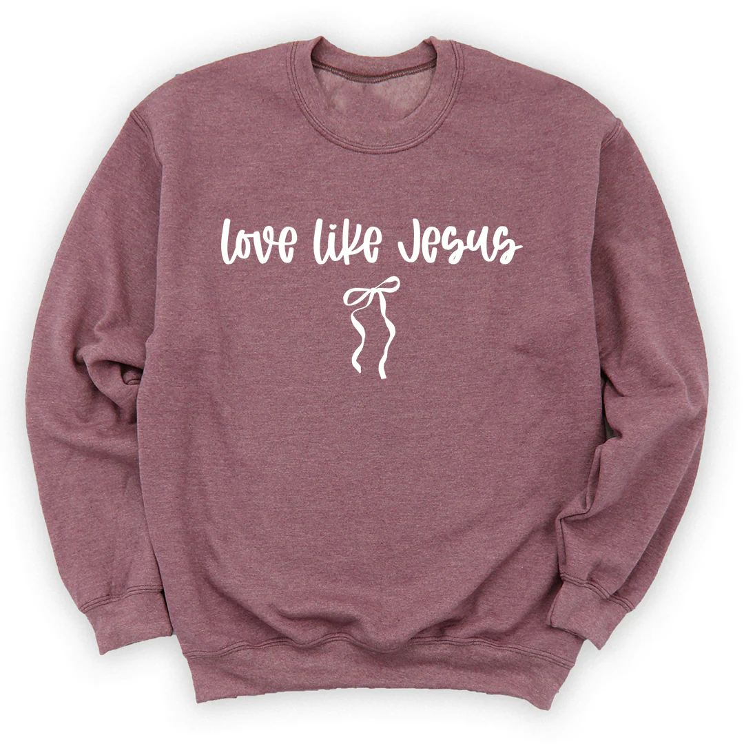 $5 Love Like Jesus Bow Sweatshirt *Add Any Other Item To Cart To Unlock $5 Price. Limit 1*