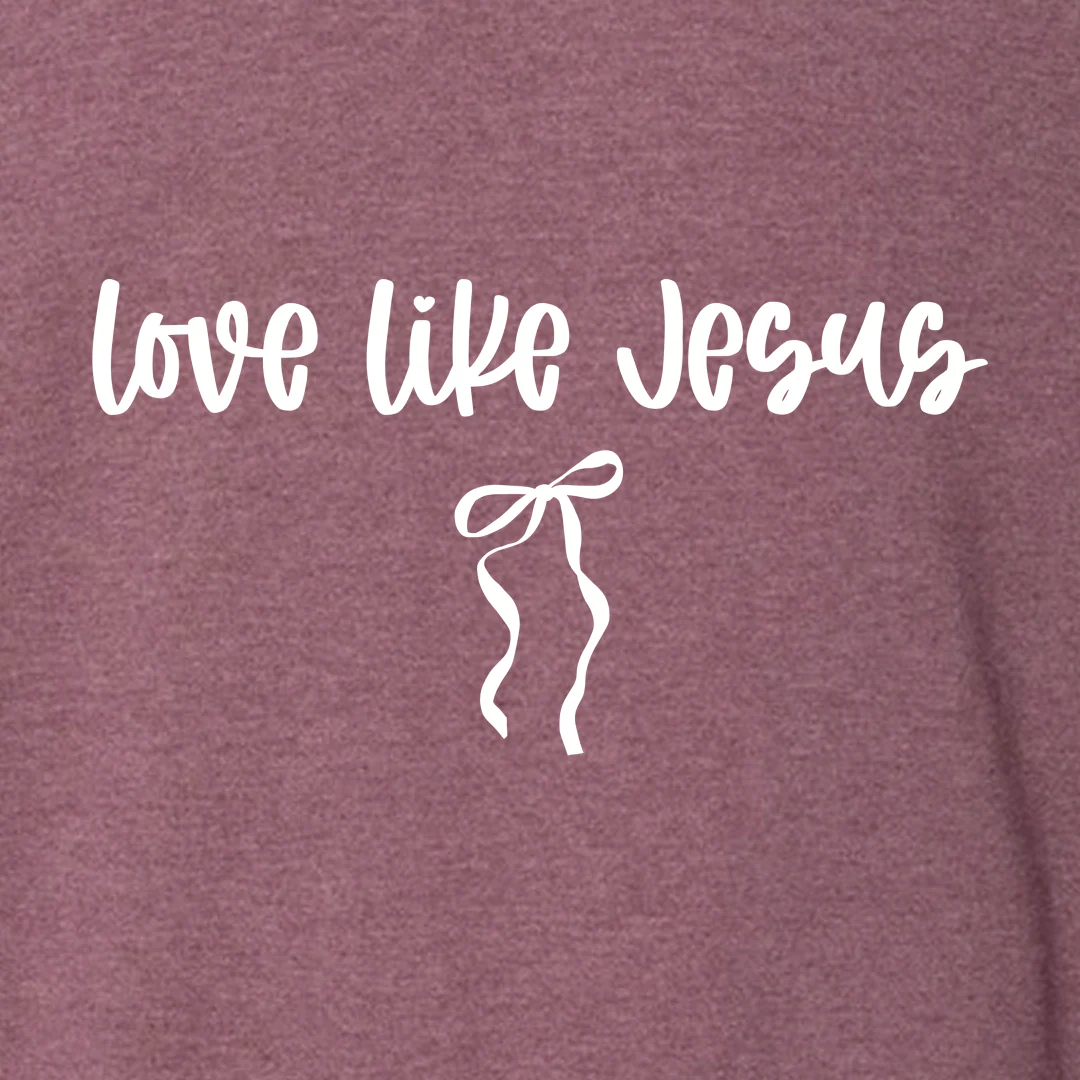 $5 Love Like Jesus Bow Sweatshirt *Add Any Other Item To Cart To Unlock $5 Price. Limit 1* - Image 2